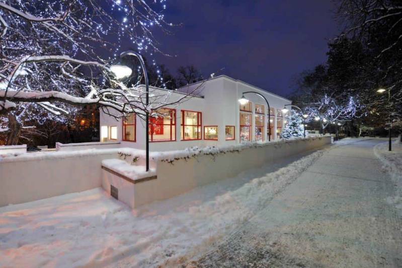 Pavillon v zimě