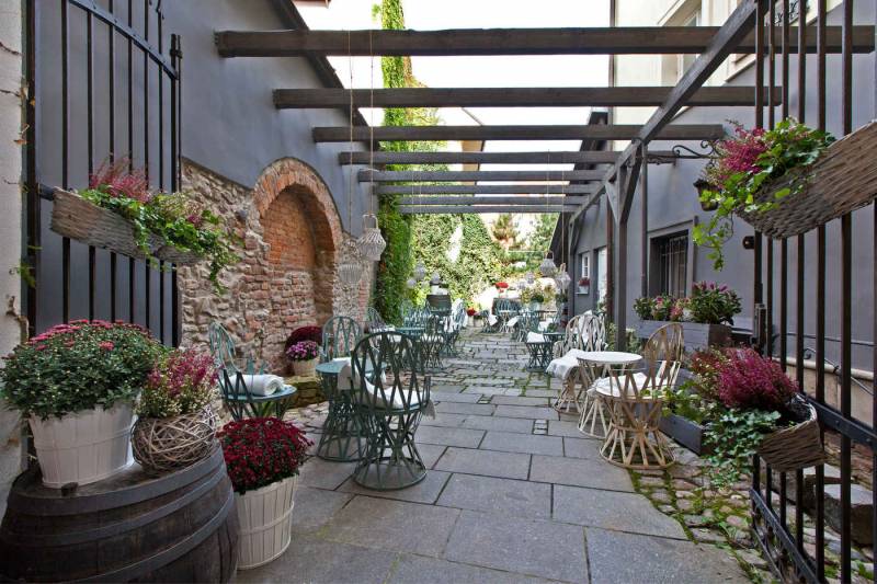 Cathedral cafe lounge & restaurant - Naše nádherná zahrádka plná zeleně a barev